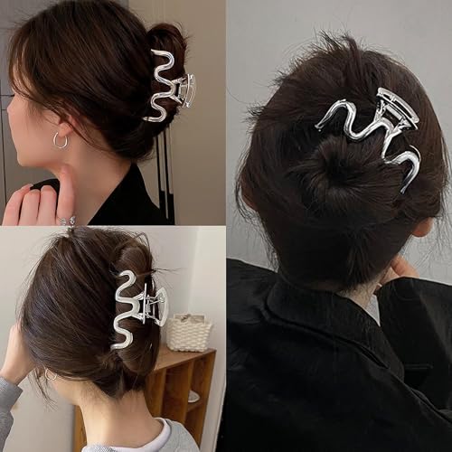 SINIDE Metal Claw Clips for Women - 3.5 Inch Strong Hold Hair Accessories