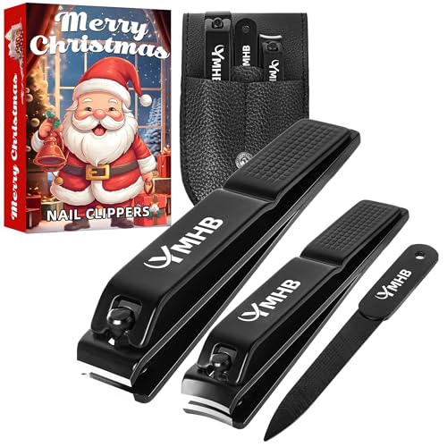 YMHB Nail Clippers Set - Ultra Sharp Fingernail & Toenail Clippers with File