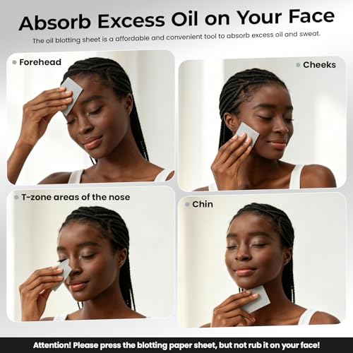Fandamei Oil Blotting Sheets - 200 Count, Makeup Friendly