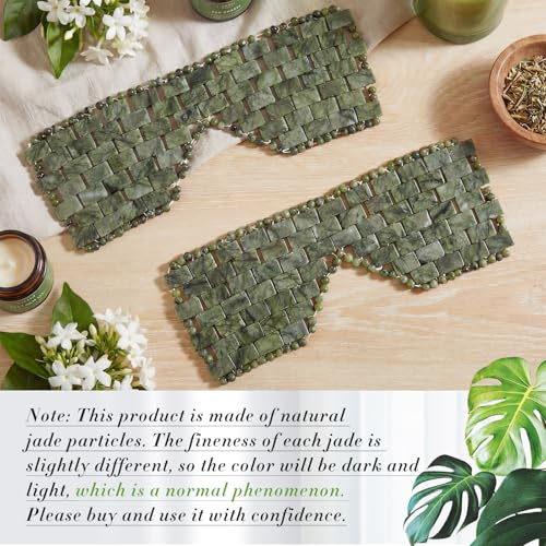 Hercicy Dark Green Jade Eye Mask - 2 Pcs Facial Cooling Masks