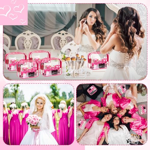 Bride Clear PVC Makeup Bag - Waterproof Bachelorette Party Cosmetic Pouch