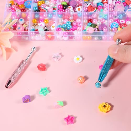 Cobee 2-Piece Piercing Ball Grabber Tool Set - 4-Prong Gem Tweezers