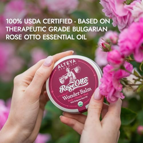 Alteya Organic Rose Wonder Balm - Multi-Purpose Moisturizer for Dry Skin