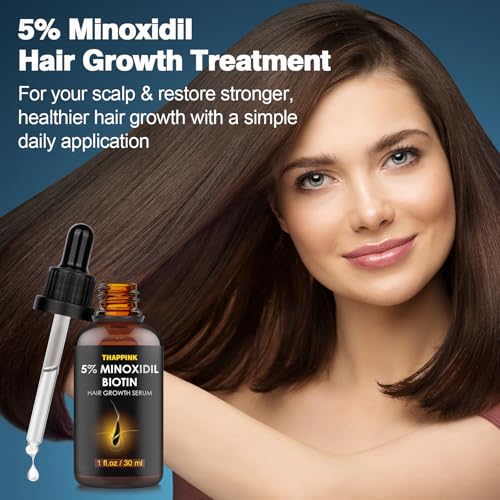 Glemme 5% Minoxidil Hair Growth Serum with Biotin for Men & Women