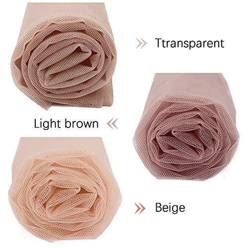 Swiss Lace for Wig Making - 1 Yard Transparent, Skin Tone Suitable