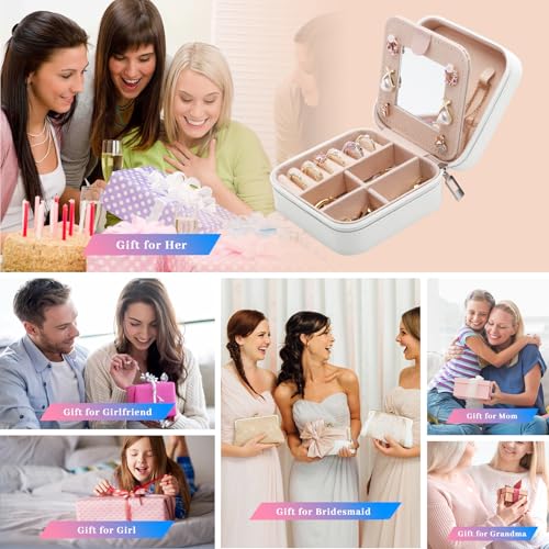 Pink and Green Jewelry Box for Sorority Gifts - Travel Organizer