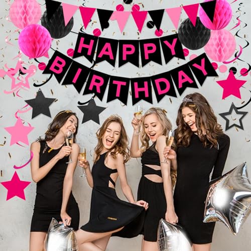 Happy Birthday Party Decorations Set - Banner, Honeycomb Balls & More