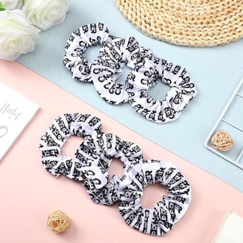 WILLBOND 20 Pcs White Satin Hair Scrunchies for Girls & Women