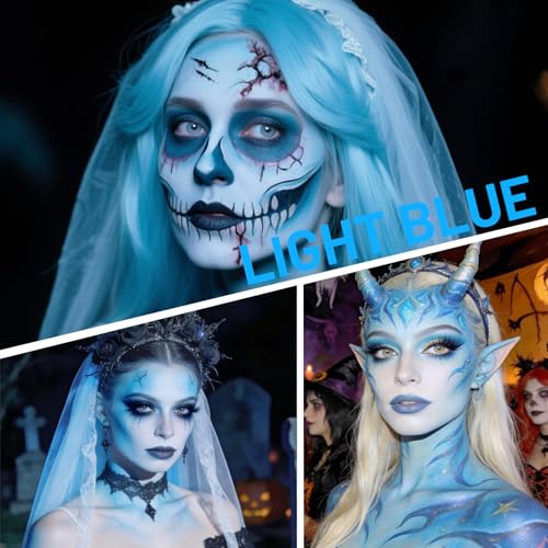 Light Blue Vegan Face and Body Paint Stick - 0.12oz for Halloween