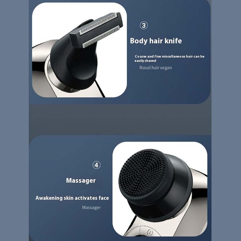 9.0 Ultra Shaver, Head Shavers for Bald Men, 6-in-1 Electric Razor - Led Display Rechargeable Head Shaving Kit with USB-C Fast Charge, IPX7 Waterproof (Set-a-9 Blades)