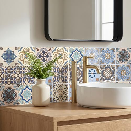Moroccan Vinyl Decals 30-Pack - 4x4 Inch Waterproof Wall Stickers