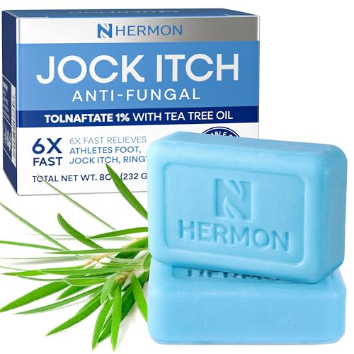 Hermon Antifungal Jock Itch Soap Bar – 2 Bars with Tea Tree Oil