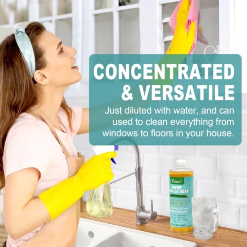 Yoken Unscented Pure Castile Liquid Soap 33.8 Oz - EWG Verified