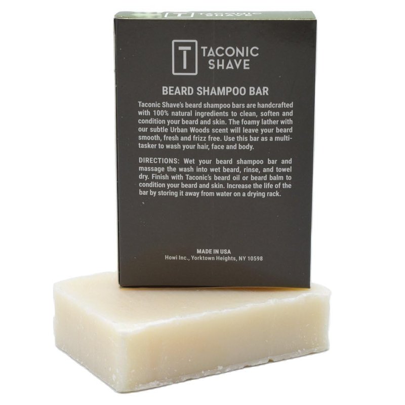 Taconic Shave Conditioniing Beard Shampoo Bar 5 Oz, 100% Natural/Handcrafted, Great For Itchy Beards, FIghts Beardruff while softening & Moisturizing with Natural Oils Ingredients- Urban Woods Scent