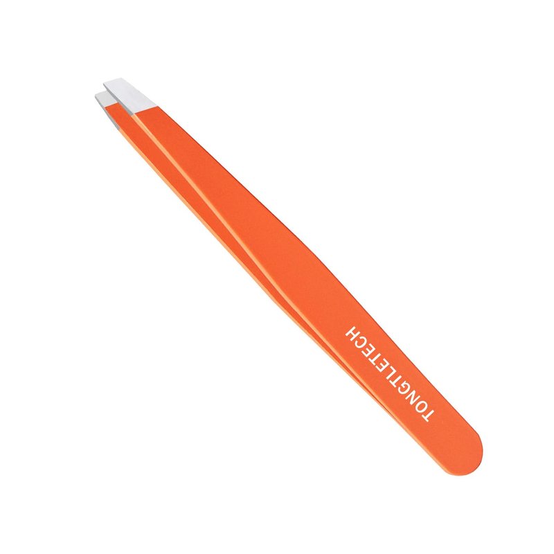 Eyebrow Hair Removal Tweezers-Professional Stainless Steel Slant Tweezers for Eyebrows-Great Precision for Facial Hair Remover Better closure(Orange)