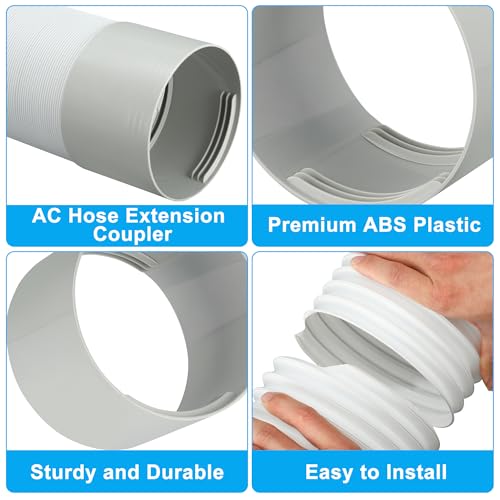5.9 Inch Portable AC Exhaust Hose Coupler - Durable Connector
