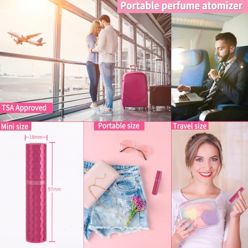 ANTOKX Rose Red 5ML Refillable Perfume Atomizer Travel Spray