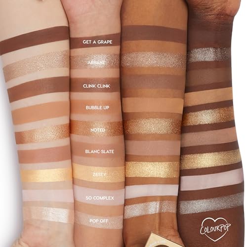 ColourPop Feelin' Bubbly Eyeshadow Palette - Brown & Gold Palette with Metallic and Matte Finishes - High-Pigment Eye Makeup with a Long-Wearing Formula (0.3 oz)