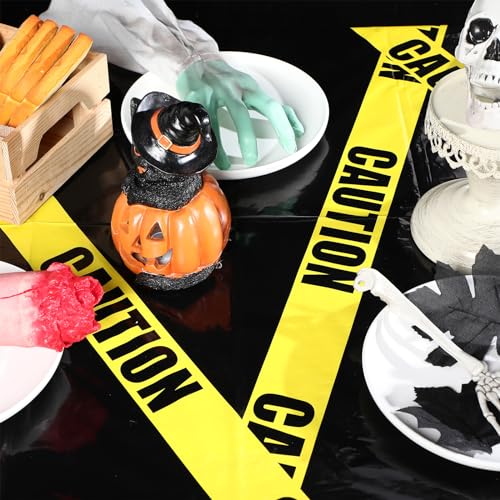 Irenare 3-Pack Halloween Construction Party Tablecloths 54x108