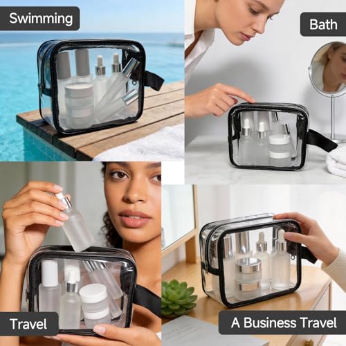 FYAWME White Frosted Glass Travel Bottles 18 pcs Mini TSA Approved Refillable Containers with Labels