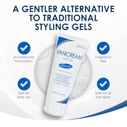 Vanicream Hair Gel for Sensitive Skin, 7 Oz - Firm Hold & Non-Greasy Finish