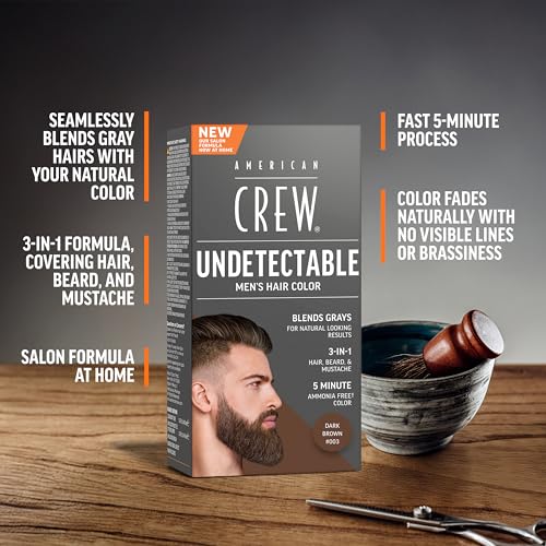 American Crew Undetectable Men's Hair Color - Dark Brown, 1 Pack