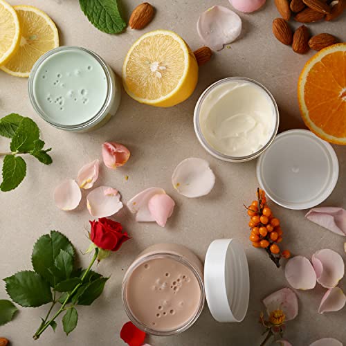 20 Pack 2 Ounce Plastic Jars with Screw Lids for Cosmetics