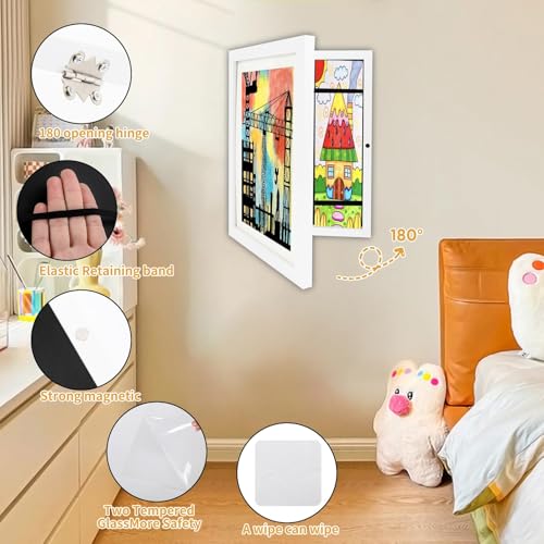 Kids A4 Art Frame - Front Opening, Holds 150 Artworks, Multi-Display