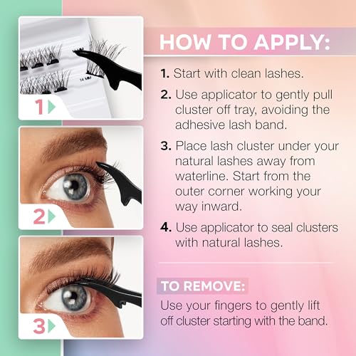 Ardell Press On Lashes Wispies Natural – 12 Pre-Glued Clusters
