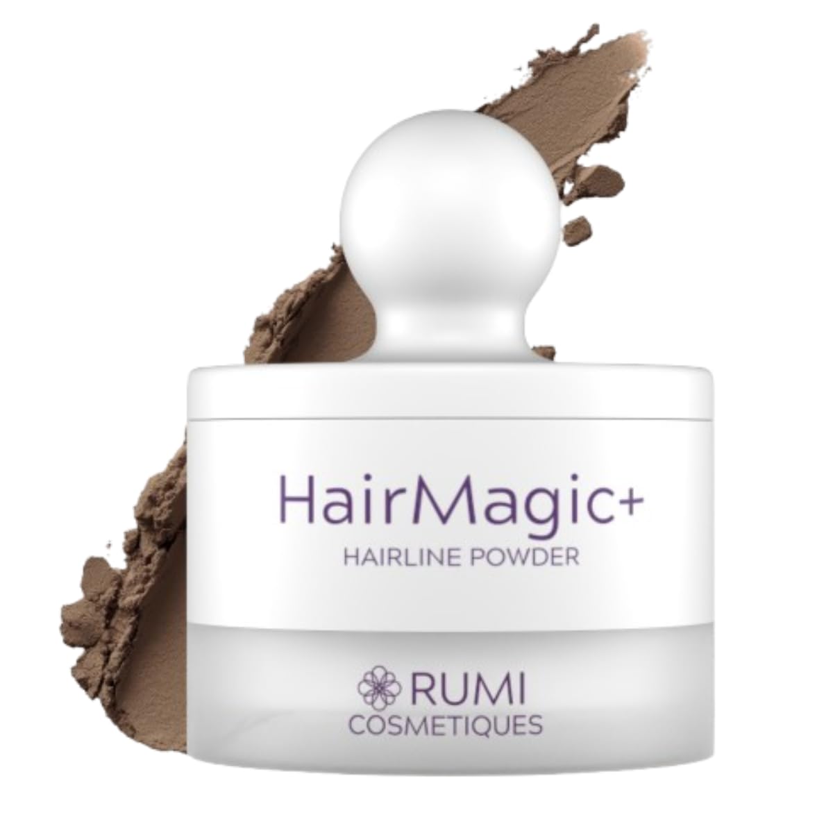 HairMagic+ Root Touch Up Powder - Instant Gray Coverage & Hairline Filler | Water-Resistant, Natural Finish with Argan Oil & Vitamin E (Dark Brown)