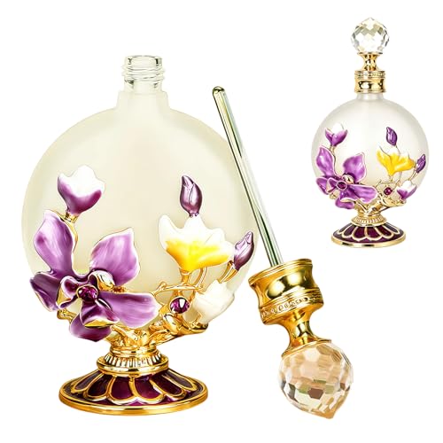 Joyeee 30ml Vintage Glass Perfume Bottle - Antique Refillable Travel Vial