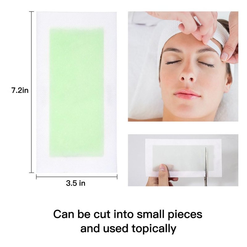 Wax Strips 100 Strips Removal Waxing Strips Patch/Patches Hair Body Wax Strips for Hair Removal at Home for Men and Women Depilatory Patch 100 Wax Strips + 24 Calming Oil Wipes