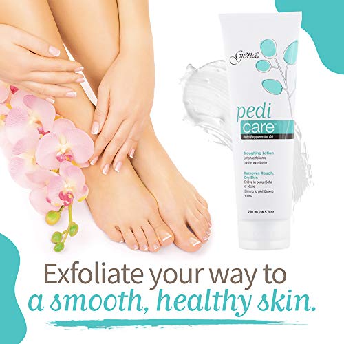 Gena Pedi Care Foot Lotion with Peppermint Oil 8.5oz - Exfoliating & Moisturizing