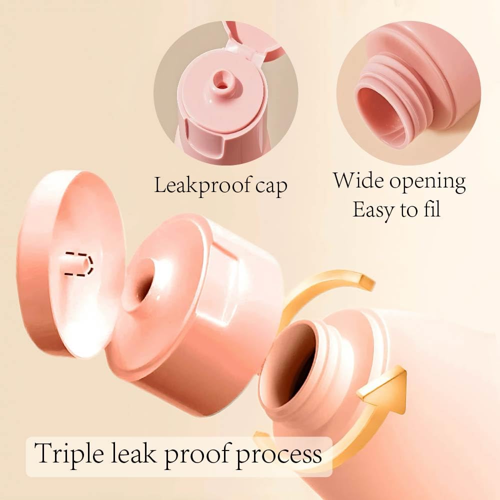 NAICHA 21 PCS Refillable Toiletry Bottles with Toiletry Bag for Travel Containers Empty Squeeze Leakproof Accessories for Toiletries Shampoo Lotion Body Wash (BPA Free)