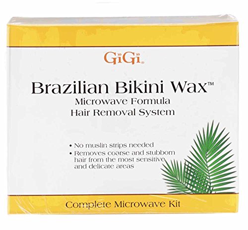 GiGi Brazilian Bikini Wax Kit - Microwave Hard Wax for Sensitive Skin, 1 Pack