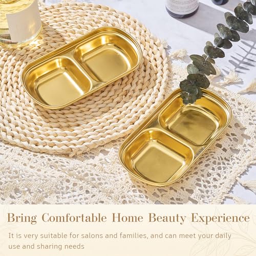 Teenyyou Gold Small Esthetician Facial Mask Bowls Set of 4 for Spa & Salon
