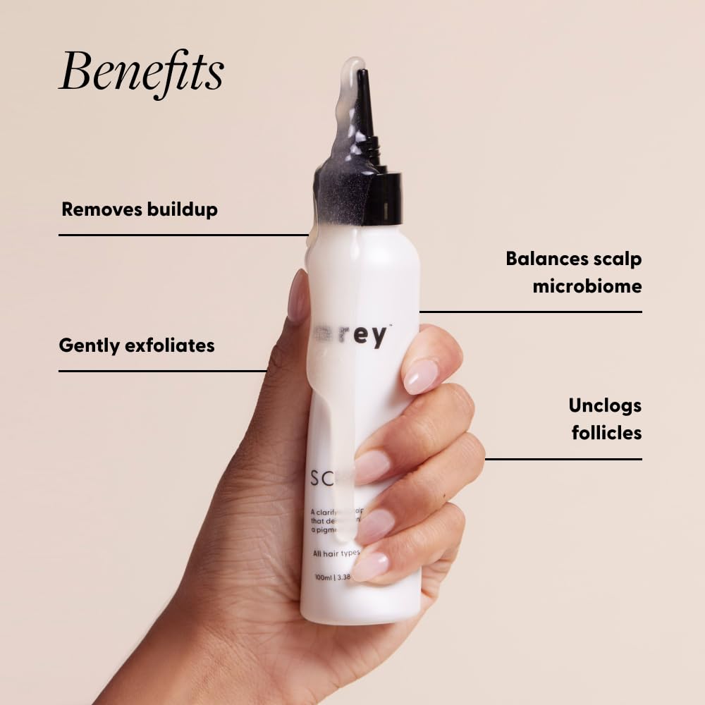 Arey Scalp Exfoliant - Salicylic & Glycolic Acid Scrub for Buildup | Color-Safe, Sulfate-Free Treatment