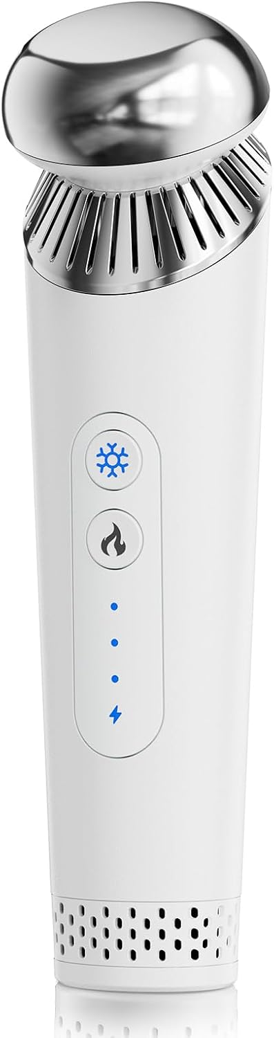 Depuffing Wand for Face & Eyes - 2-in-1 Cold & Heat Therapy | Adjustable Temp Beauty Tool for Puffiness & Dark Circles