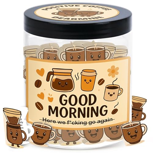 Positive Coffee Jar with 60 Affirmation Cards - Inspirational Gift