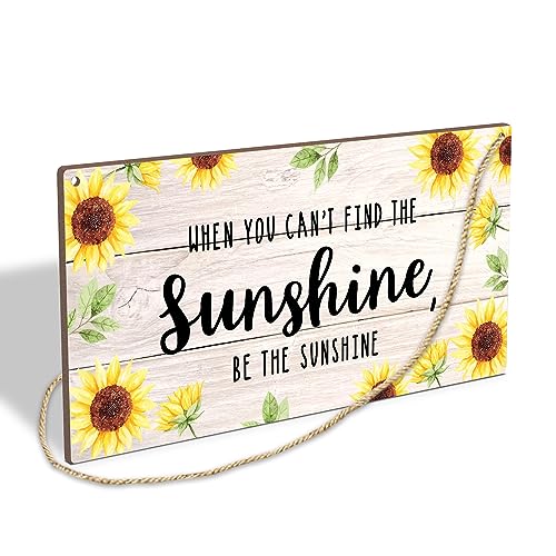 Be The Sunshine Wooden Hanging Sign - Inspirational Rustic Wall Decor