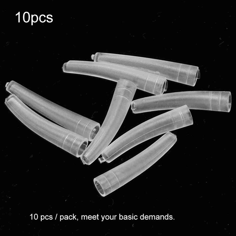 10Pcs Grafting Eyelashes Tips Covers, Non Slip Elbow Tweezers Protective Cover, Soft Silicone Tweezer Point Protectors Cap for Beauty Salon, Makeup College, Transparent