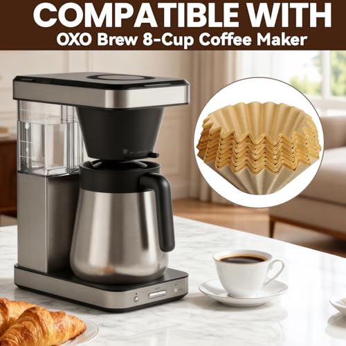 100 Unbleached Coffee Filters for OXO 8-Cup Brew Basket