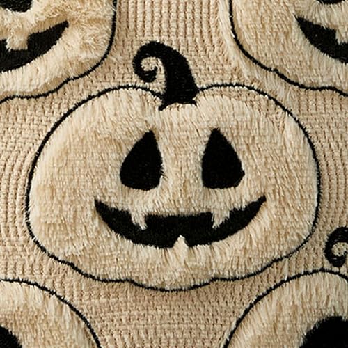 Halloween Pumpkin Pillow Covers Set of 2 - 18x18 Soft Plush Decor