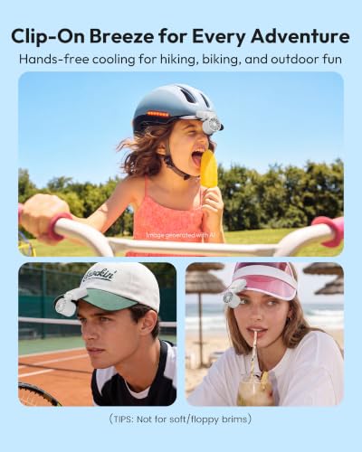 Gaiatop Mini Clip-On Fan - 3-in-1 Adjustable Portable Fan for Outdoor Sports