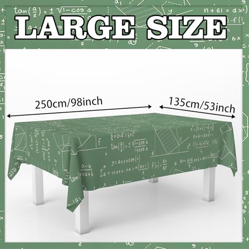 Geometry Themed Tablecloth - 53x98 Inches for Parties & Events