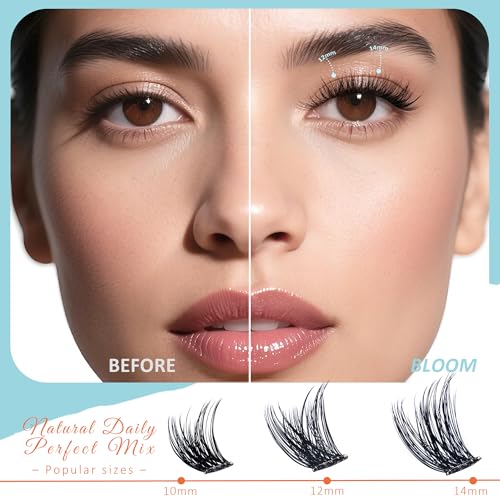 Self-Adhesive Lash Clusters Kit Bloom (10-14 mm) - EHSZM Beauty