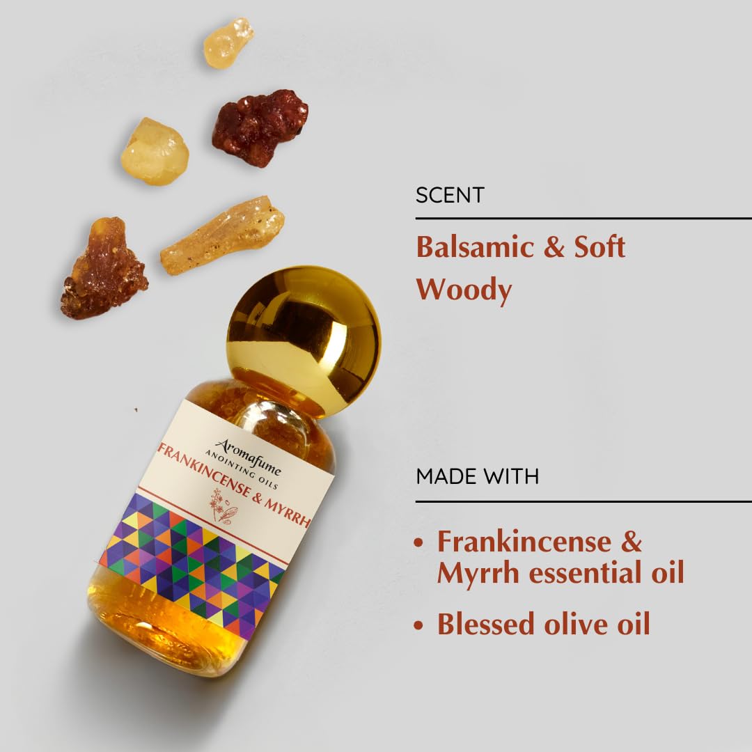 Frankincense & Myrrh Anointing Oil, 9ml, Christian Gifts, Aromafume