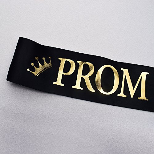 Prom King and Queen Sashes Set - Adjustable Graduation Accessories