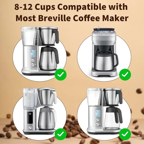Extra Large Disposable Coffee Filters for Breville, 100 Pack