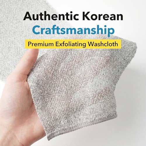 K-jumma Wonder-Loop Exfoliating Back Scrubber - Korean Dual-Grit Towel